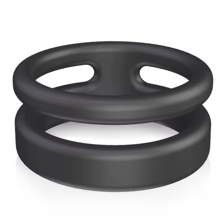 Anillo de Pene Doble de Silicona OOEEY para Retardo de Eyaculación Añadores de Pene Masculino Juguetes Sexuales Eróticos para Hombres - 1