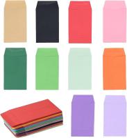 Paquete de 100 Sobres para Dinero - Coloridos, Tipo Semilla, Mini, Pequeños Sobres Adhesivos para Regalos en Monedas, Sueldos, Bodas, Oficina - details 0