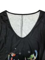 Moda Casual talla grande suelta verano elegante estampado temperamento vestidos largos mujeres - details 2