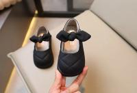 Mary Janes-zapatos de cuero de PU para niñas, calzado de princesa versátil, moda coreana, fondo suave, lindo Lazo, primavera y otoño - details 5