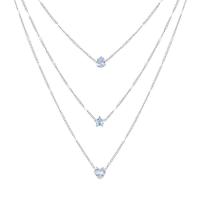 Collar con colgante de circón para mujer, gargantilla de cadena multicapa, joyería brillante para fiesta, regalo de moda - details 5