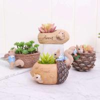 Planta animal jugosa de resina en forma de ardilla ETA, jardín ETE, decoración de escritorio ETA - details 2