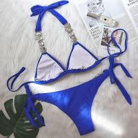 Bikini Sexy de Lujo con Diamantes de Imitación Color Sólido, Divisible, Accesorios de Cadena de Metal - details 19