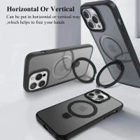 Funda de Teléfono Móvil Magnética con Soporte de Anillo Transparente, Protector Incluido, Para Modelos de iPhone Accesorios de Electrónica - details 0