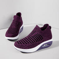 Zapatillas de Mujer con Cojín de Aire Gris Zapatos de Correr Ligeros de Malla Transpirable Antideslizantes de Clavos de Textura para Primavera/Verano - details 6