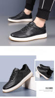 Zapatos Casuales para Hombres, zapatillas blancas De Cuero, Transpirables - details 4