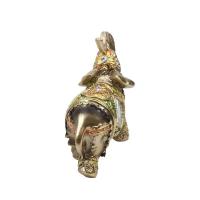 Estatua dorada de la suerte, estatuilla de riqueza, regalo, decoración del hogar, escultura de elefante Feng Shui - details 20