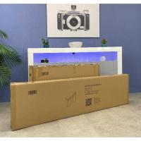 Aparador Aker con Luz LED y 3 Puertas Blanco Mate, 155x91,5x37 cm Ideal para Sala de Estar, Comedor, Mueble TV de Melamina - details 6