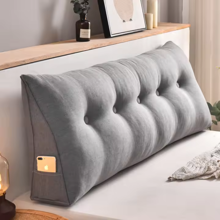 Cojín de Cabeza de Mesa Triangular de Alta Comodidad Almohada de Lectura para Cama - 1