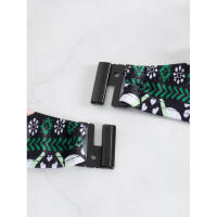 Traje de baño de dos piezas con lazo cruzado frontal para mujer, traje de baño de bikini sexy estampado de estilo étnico - details 18
