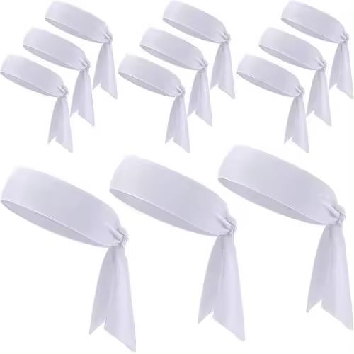 Diadema Deportiva Unisex EWENSOO 12 Piezas Absorbente de Sudor y Transpirable para Baloncesto Correr Tenis Karate Athletics - 1