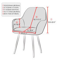 Fundas de silla de vellón polar Sillón elástico de respaldo alto Funda de silla de comedor para oficina Sillas de spandex elástico Funda - details 5