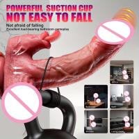 Consolador realista vibrador empuje lengua lamiendo clítoris doble penetración Anal hine orgasmo rápido para mujeres juguete sexual - details 4