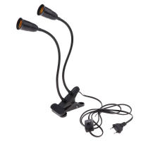 Lámpara de cultivo de plantas con Clip negro, espectro completo, cuello de cisne, lámpara de cultivo con Clip de 1 cabeza y 2 cabezas para plántulas, suculentas de lectura - details 5