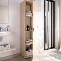 Armario Multiusos 1 Puerta, Madera de ingeniería, Blanco, 39x190x35cm - details 13