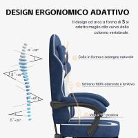 Silla de Oficina con Tejido de Alta Tecnología, Silla Gamer Silla Ordenador con Reposapiés, Cadeira Gaming Chair Silla de Ordenador, Adultos, Adolescentes (Negro) - details 20