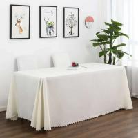 Mantel rectangular blanco de poliéster, utilizado para cumpleaños, bodas, banquetes, decoración de fiestas, mantel para mesa de comedor - details 10