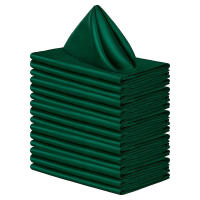 50 Uds servilleta de satén 43cm * 43cm decoración de mesa para servir toalla de cena para fiesta de boda hogar Hotel decoración navideña servilletas de mesa verde - details 1