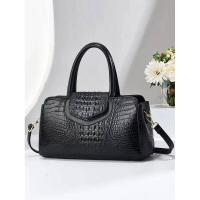 Bolso de hombro decorativo con estampado de cocodrilo de moda, bolso de viaje elegante de gran capacidad, mochila de lujo de alta gama - details 3