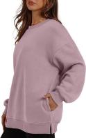 Sudadera holgada de manga larga con cuello redondo para mujer - details 8