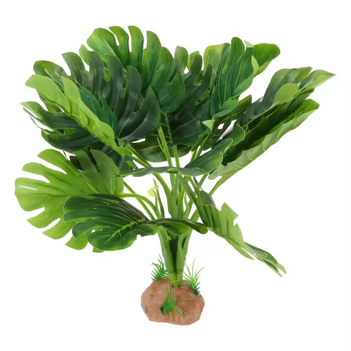 Plantas de acuario de plástico, accesorios para pecera, decoraciones de Acuario, verde y marrón - 1