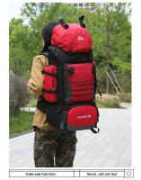 Senderismo al aire libre bolsa de montañismo para los hombres, 90L de gran capacidad, ligera, bolsa de lona, las mujeres bolsa de senderismo, impermeable, resistente al desgaste, antirrobo, deportes al aire libre, multicolor opcional - details 11