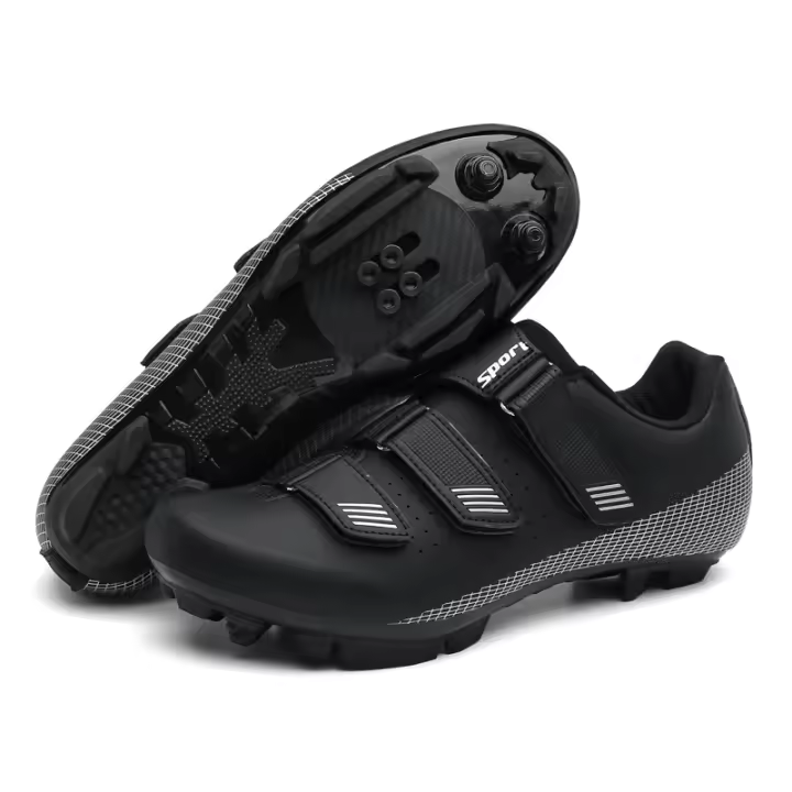 Zapatillas de ciclismo para hombre, calzado para bicicleta de montaña, Compatible con el sistema SPD, calas de Pedal para montar en exteriores e interiores - 1
