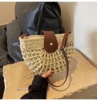 Bolso tejido de paja Retro de verano para mujer, bolso de playa para vacaciones en la playa, bolso de hombro tipo bandolera, bolso tejido para sillín de axila - details 18