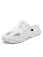 Zapatillas de verano a la moda para hombre, nuevas sandalias tipo zuecos con agujeros huecos, chanclas de playa antideslizantes para exteriores, cómodas sandalias suaves de EVA para casa 2025 - details 1