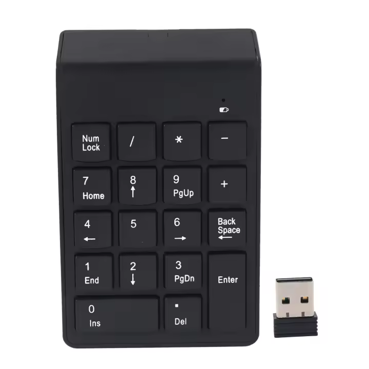 Teclado numérico inalámbrico, 18 teclas, USB, 2,4G, Mini receptor numérico para portátil, escritorio, PC, Notebook - 1