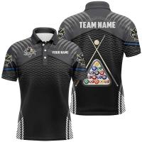 Nuevas camisetas gráficas de billar para hombres, camisa de manga corta con estampado 3D de nombre personalizado informal de verano, camiseta holgada y transpirable - details 0