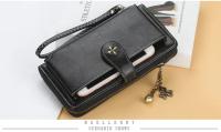 Billeteras largas de piel sintética para mujer, Cartera de marca de alta calidad, monedero clásico con cremallera, a la moda, n - details 11
