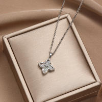 Collar de piedras preciosas de trébol de moda para mujer, regalo de cumpleaños, regalo de vacaciones - details 6