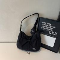 Bolso de hombro con cordón informal coreano, bolso cruzado plisado ligero de gran capacidad, bolso de viaje con cremallera de diseñador minimalista - details 17