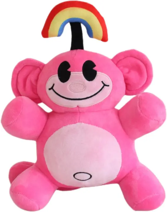 Peluche de Mono Arcoíris 12" Juguete Relleno de Animal para Fiestas de Cumpleaños de Niños - 1