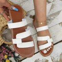 Sandalias Planas de Cuero de Alta Calidad Estilo Romano con Correa Cruzada para Mujer - details 2