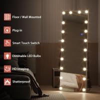Espejo de pie Cuerpo Entero, 160 × 50 cm Espejos Grandes de Pared, Espejo Pared Cuerpo Entero Rectangular, Espejo tocador de pie, Espejo para Dormitorio, Sala de Estar, Vestuario, Negro - details 13