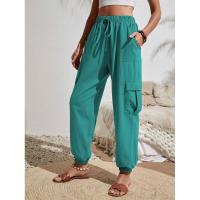 Pantalones de cintura elástica para mujer, pierna con bolsillos, estilo coreano, moda estética clásica - details 22