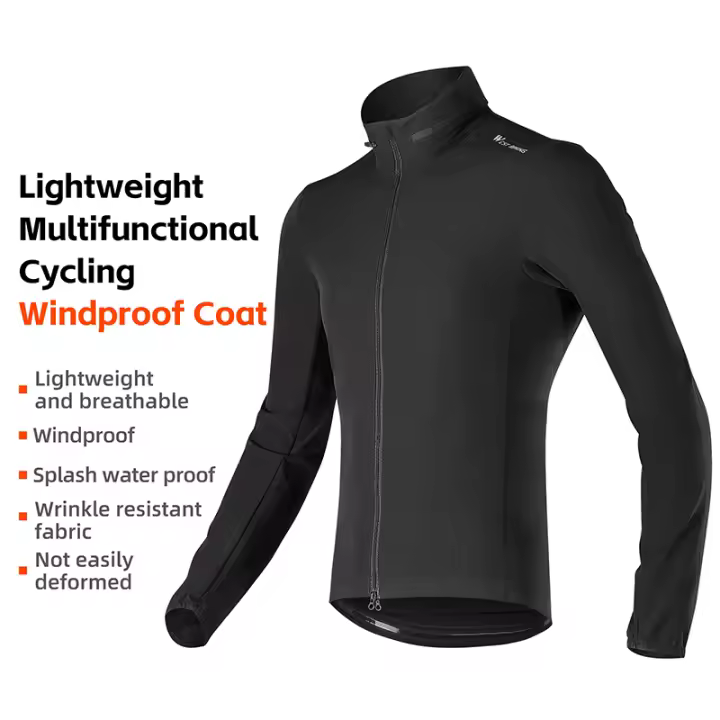 WEST BIKING-abrigo de ciclismo a prueba de viento para hombre y mujer, Jersey deportivo ligero con sombrero oculto, impermeable y reflectante, primavera y otoño - 1