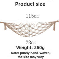 Colgante Nórdico Rojo para Juguetes Tejido a Mano con Peluches Organizador de Pared Boho para Dormitorio Infantil Diseño con Encaje - details 0