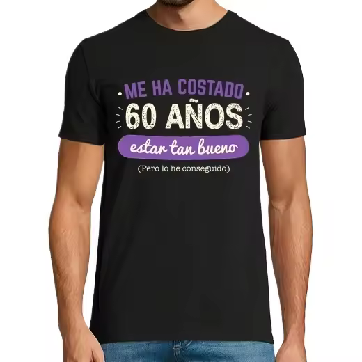 60 Años Para Estar Tan Bueno, 1965,Regalo de cumpleaños para hombre, camisetas informales de algodón con cuello redondo - 1