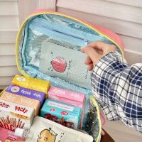 Bolsa de aseo multifuncional, bonita bolsa de maquillaje de gran capacidad con dibujos de cachorros, estuche de cosméticos de mano con cremallera, bolsa de almuerzo cuadrada para niñas - details 10