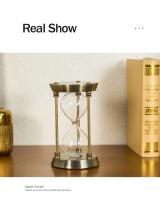 Reloj de arena Retro europeo, temporizador de cristal de arena vacío de Metal, decoraciones para el hogar y la Oficina, retenga arena de playas y desiertos - details 5