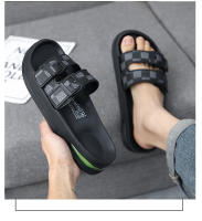 Nuevas zapatillas con amortiguación de aire de fondo grueso de gran tamaño, zapatillas de una palabra para sandalias al aire libre de verano para hombres y dos zapatillas para la playa - details 10