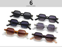 Toyear-gafas de sol hexagonales clásicas de diseñador de marca de lujo para mujeres y hombres, gafas de sol de moda Vintage Punk para damas, remache, montura pequeña - details 1