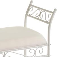 Banqueta pie de Cama de Metal Blanca de 64x68x30 cm - details 5