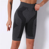 Pantalones cortos de entrenamiento para mujer, cinco puntos para fitness, ropa de gimnasio, pantalones cortos de yoga sin costuras - details 11