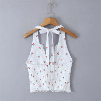 Camisetas Sin Mangas con Estampado de Moda Coreana para Mujer Ropa Informal Ajustada de Punto para el Verano - details 3
