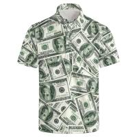 Polo hawaiano 3D para hombre, camiseta informal VIE con estampado colorido, manga corta con botón en el cuello - details 8