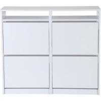 Mueble Zapatero Tamesis 54AB |   Medidas 96 x 107 x 25 cm. |   Armario zapatero |   Zapatero con 4 puertas abatibles |   Blanco - details 0